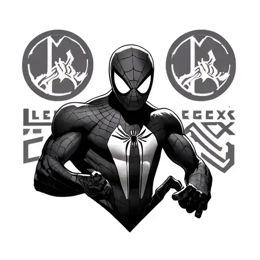 spiderman and pathfinder apex legends tattoo design idea