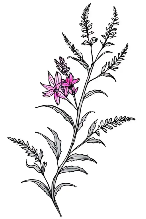 Fireweed tattoo design idea
