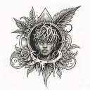 Juice Wrld Abyss tattoo design idea