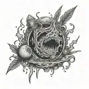 Juice Wrld Abyss tattoo design idea