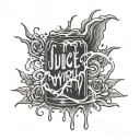 Juice Wrld Abyss tattoo design idea