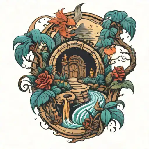 The path to paradise is through hell tattoo design idea