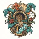 The path to paradise is through hell tattoo design idea