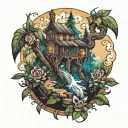 The path to paradise is through hell tattoo design idea