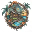 The path to paradise is through hell tattoo design idea