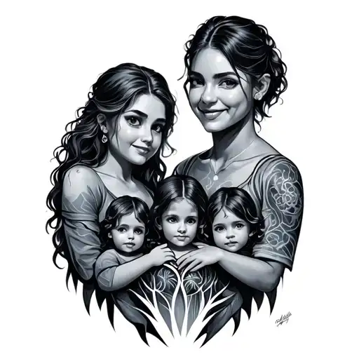 Family Protector tattoo design idea