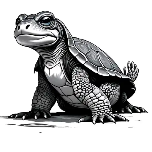 Master Oogway turtle meditating tattoo design idea