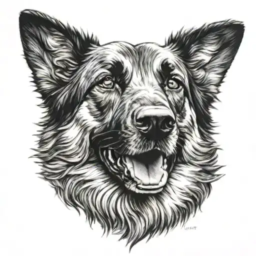 police sheepdog tattoo design idea