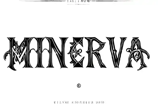 "Minerva" tattoo design idea