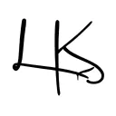 handwritten signature of the initials LKS tattoo design idea