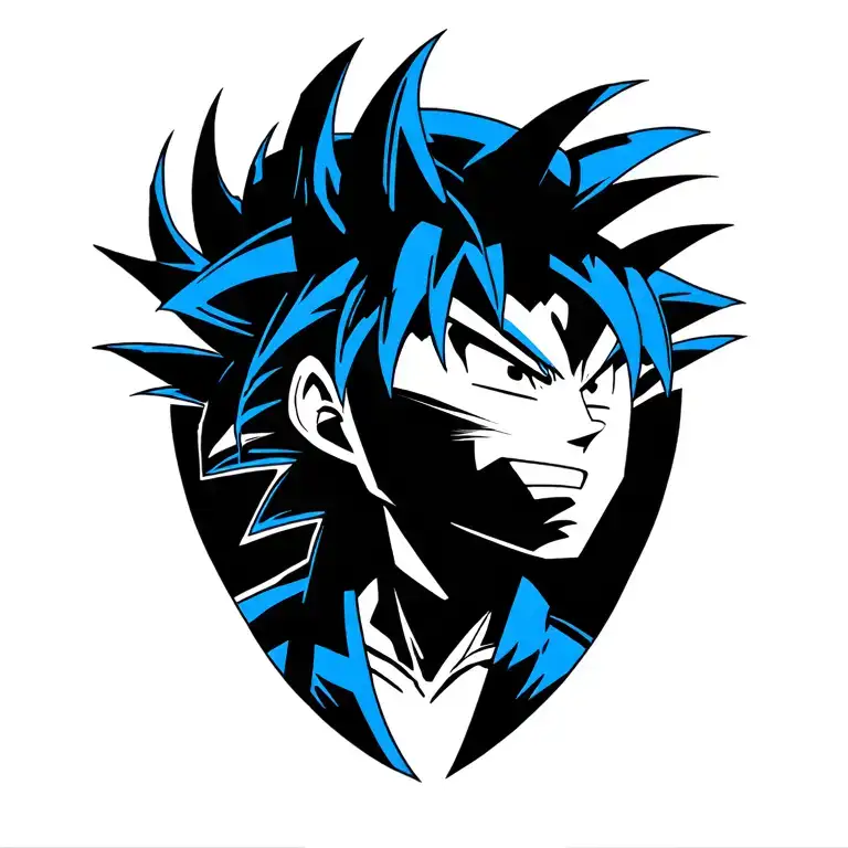 goku aura and autism puzzle pieces tattoo design idea