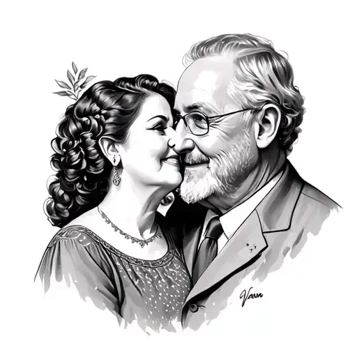Nan And Grandad tattoo design idea