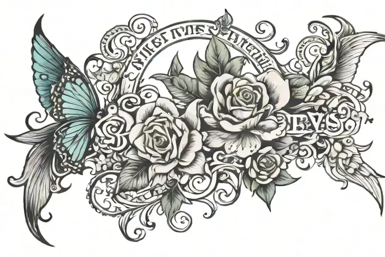 first names of my daughters tattoo design idea