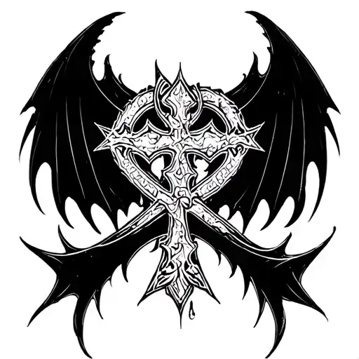 leviathan cross tattoo design idea