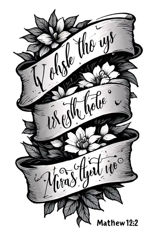 verse Matthew 19:26 tattoo design idea