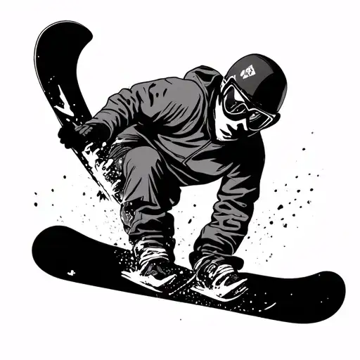snowboarding tattoo design idea