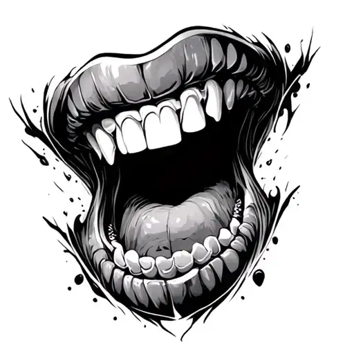 bite tattoo design idea