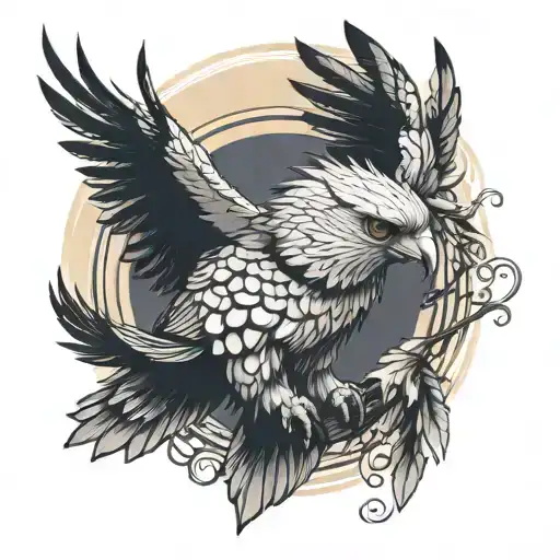 harpy eagle tattoo design idea