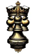 "Rayaan" king chess piece tattoo design idea