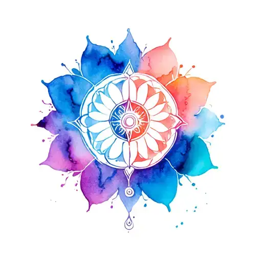 kundalini energy rising in frequency tattoo design idea