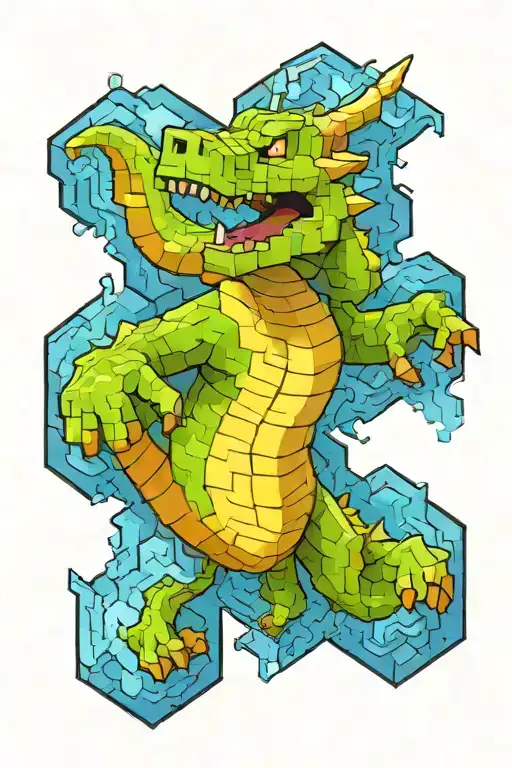 minecraft change dragon holding tattoo design idea