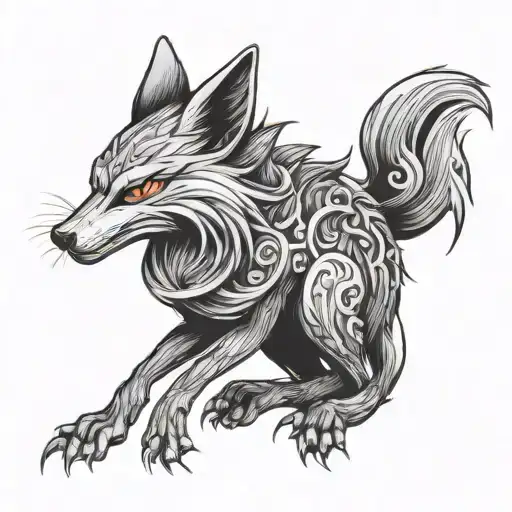 Kurama Kitsune tattoo design idea