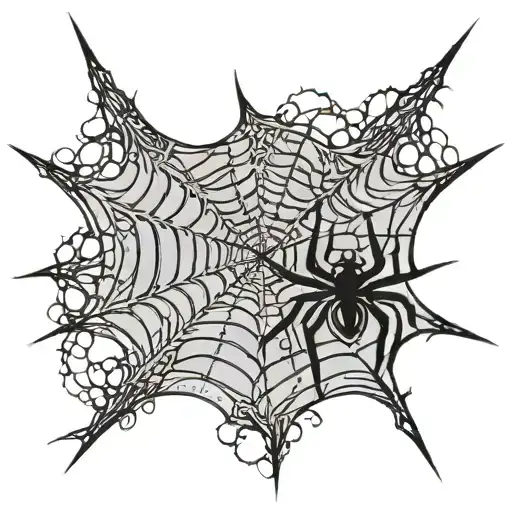 spider web with a spider and the words "greed, pride, gluttony" in the web tattoo design idea