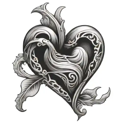 Open Heart tattoo design idea