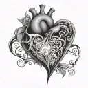 Open Heart tattoo design idea