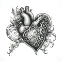 Open Heart tattoo design idea