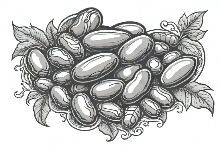 jelly bean tattoo design idea