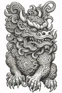 Foo Dog tattoo design idea