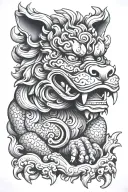 Foo Dog tattoo design idea