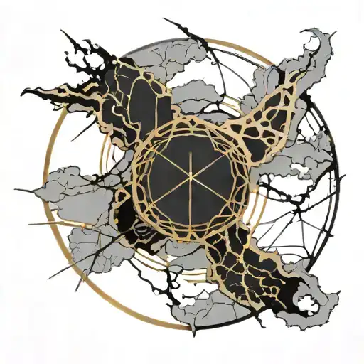 philosophy inspired vinyl record Kintsugi tattoo tattoo design idea