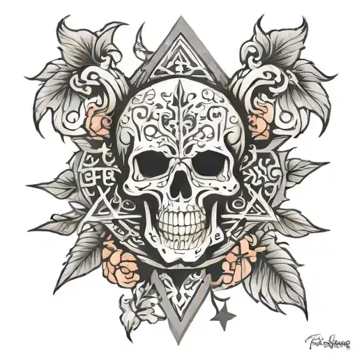 death courage bravery honor tattoo design idea