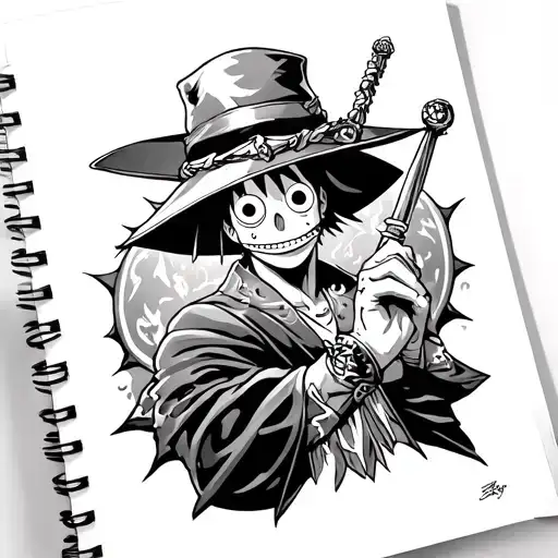 One Piece Law tattoo design idea