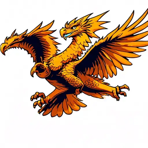 meleys dragon flying eagle tattoo design idea