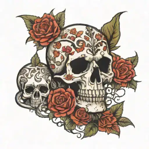 Death, the forest, the sinner tattoo design idea