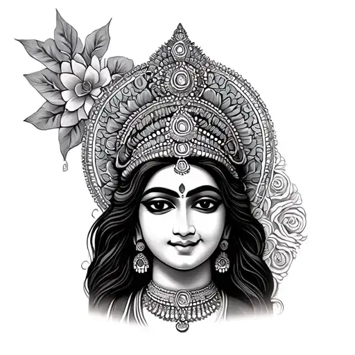 hindu goddesses laxmi sanvika tattoo design idea
