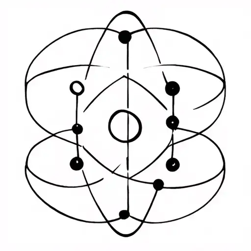 hydrogen atom tattoo design idea