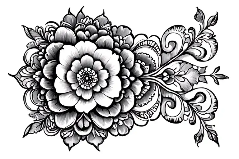 lace tattoo design idea