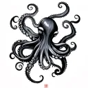 Japanese Octopus tattoo design idea