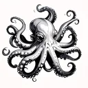 Japanese Octopus tattoo design idea
