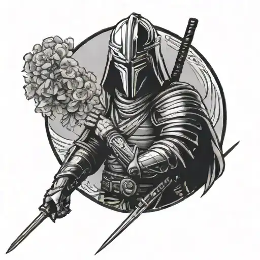 samurai darth revan tattoo design idea