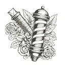 Barber Pole tattoo design idea