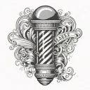 Barber Pole tattoo design idea