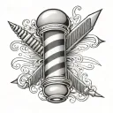 Barber Pole tattoo design idea