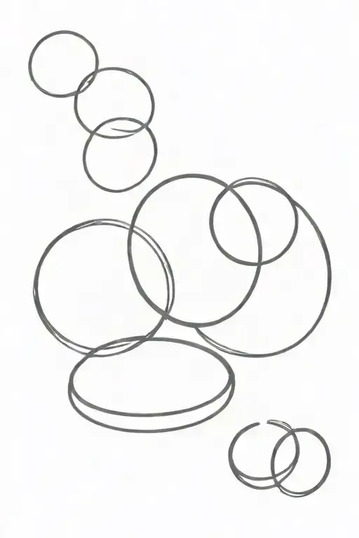 round rings tattoo design idea