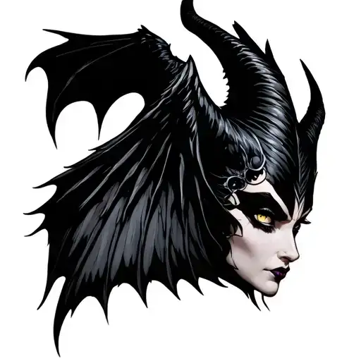 Maleficent Wings tattoo design idea