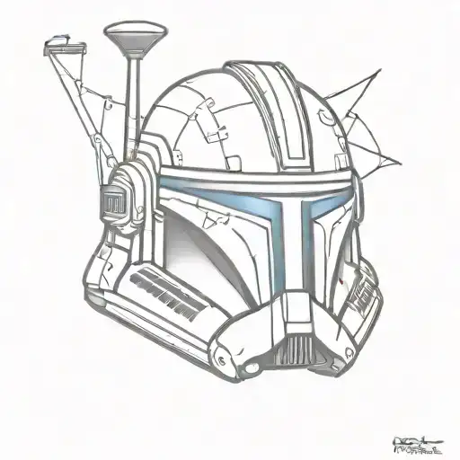 Captain Rex Helmet Design tattoo design idea